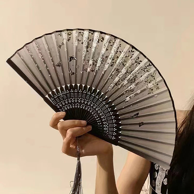 VIND Bamboo Antique Folding Fan Chinese Style
