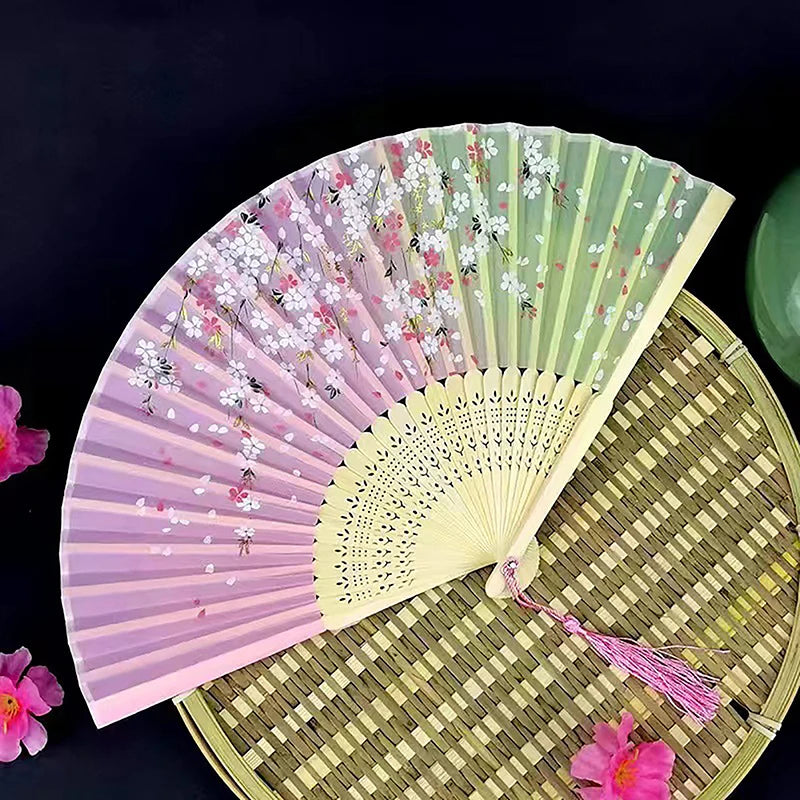 VIND Bamboo Antique Folding Fan Chinese Style 
