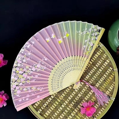 VIND Bamboo Antique Folding Fan Chinese Style 