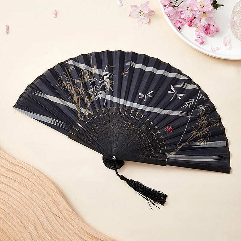 VIND Bamboo Antique Folding Fan Chinese Style 