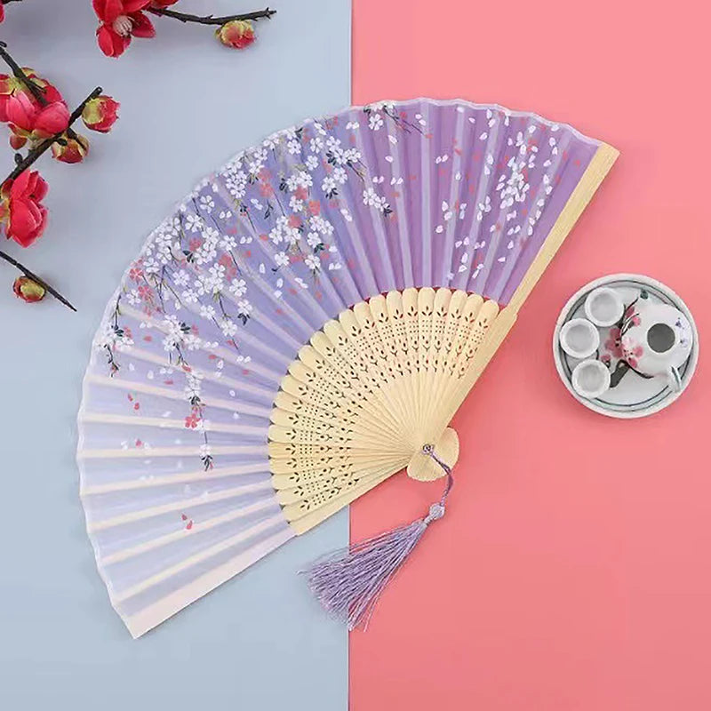 VIND Bamboo Antique Folding Fan Chinese Style 